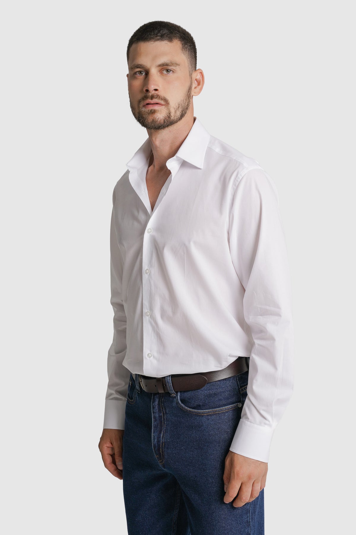 CAMISA OXFORD CLASSIC FIT BRANCA LISA MR. BLUE