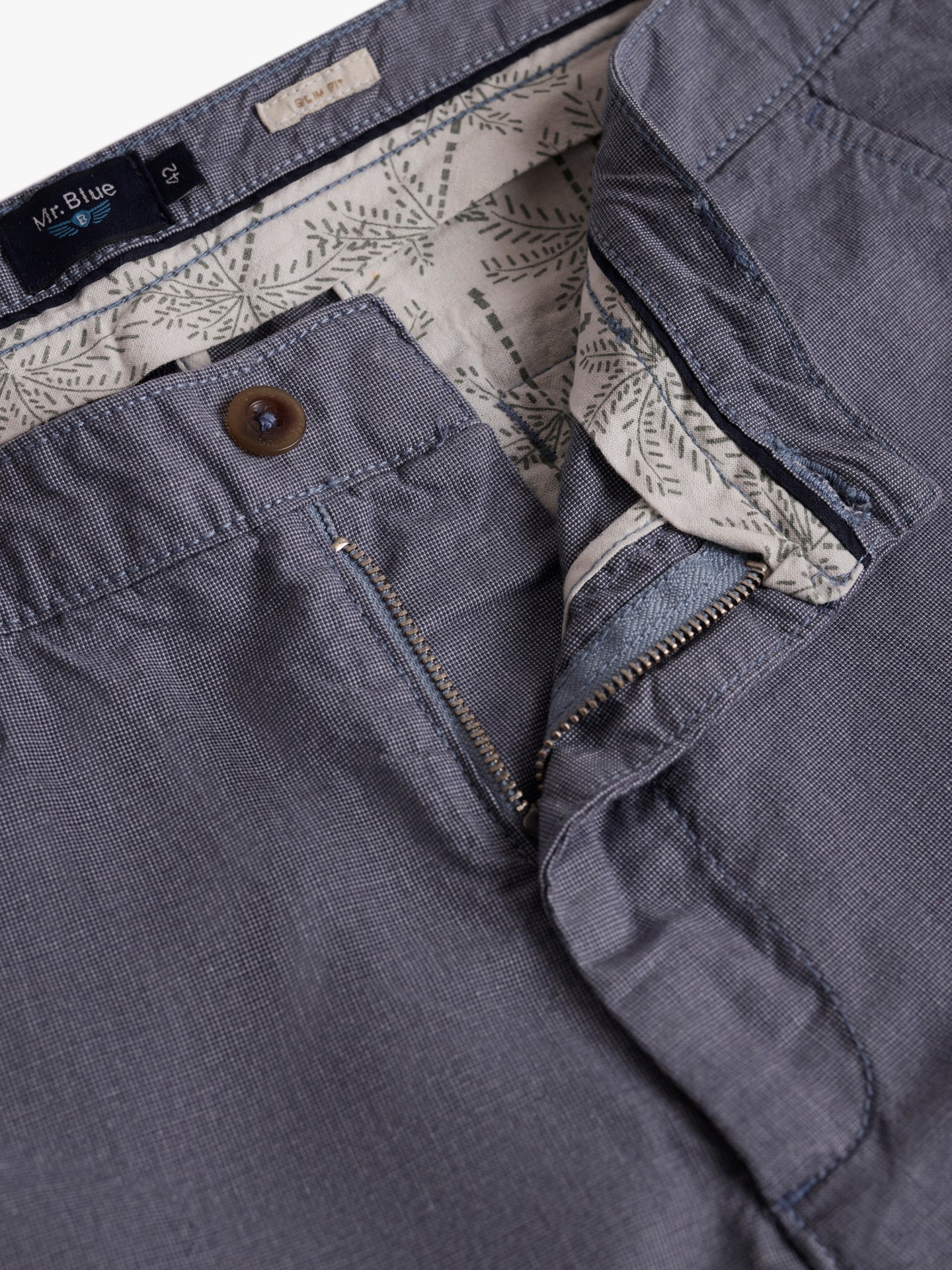 Calções Slim Fit Azuis Mr. Blue