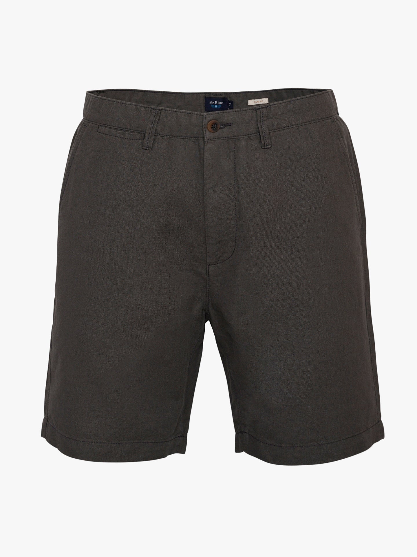 Pantalones cortos de corte slim en verde de Mr. Blue