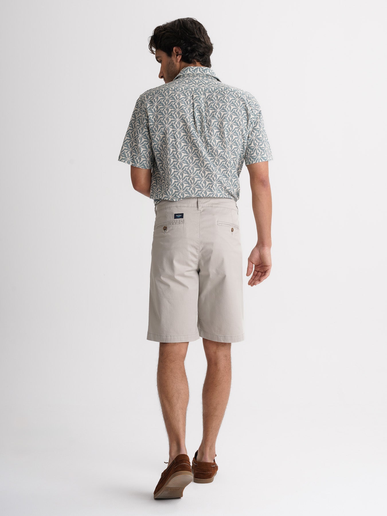 Mr. Blue White Regular Fit Shorts
