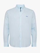 Camisa Regular Fit Herringbone Azul Mr. Blue