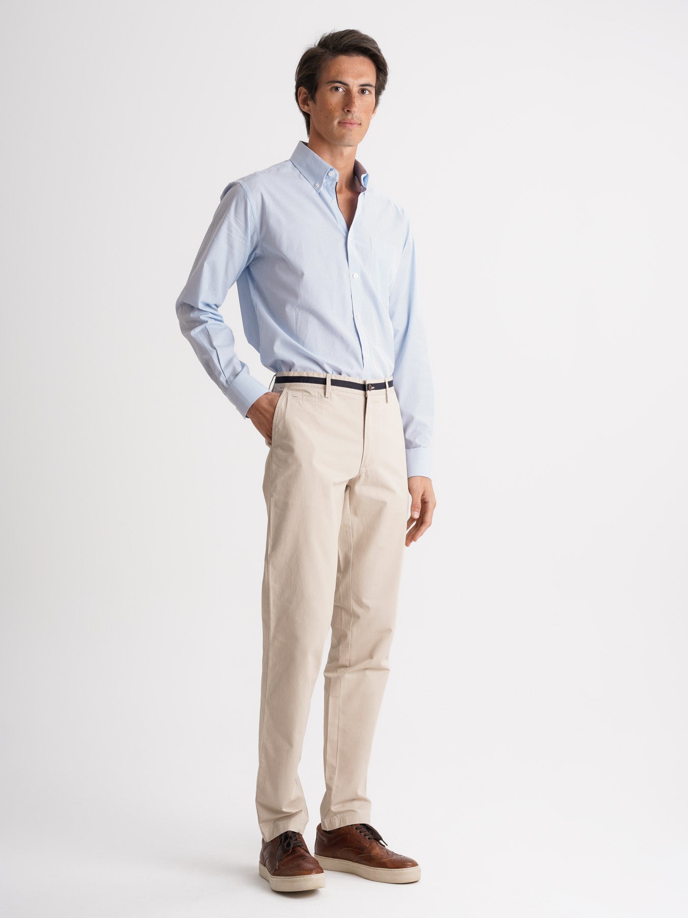 Regular Fit Blue Poplin Shirt Mr. Blue