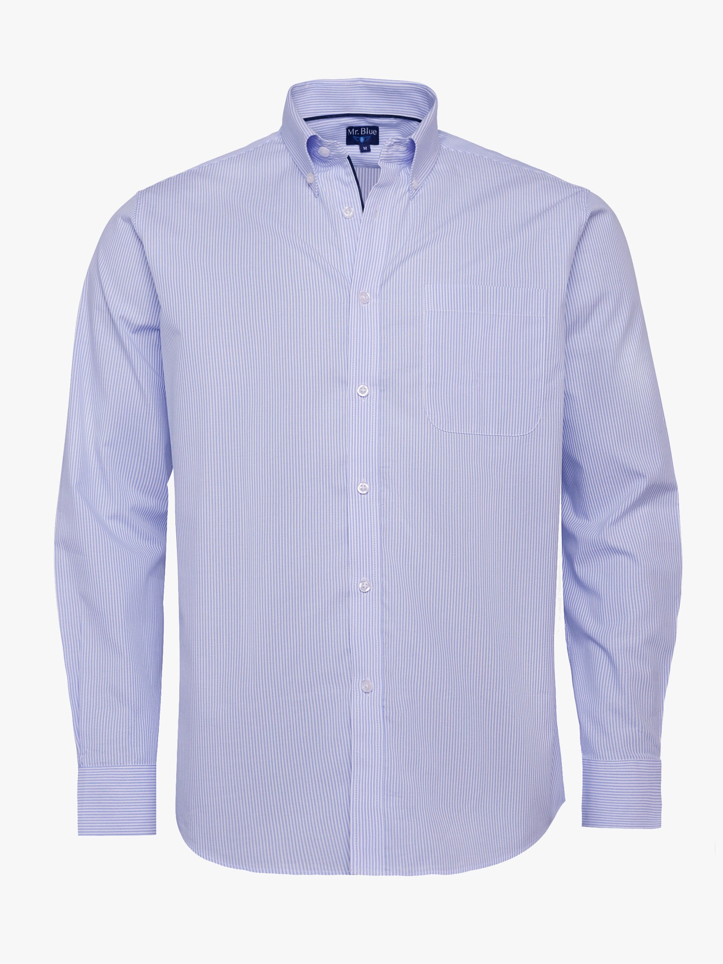 Camisa Regular Fit Popeline Azul Mr. Blue