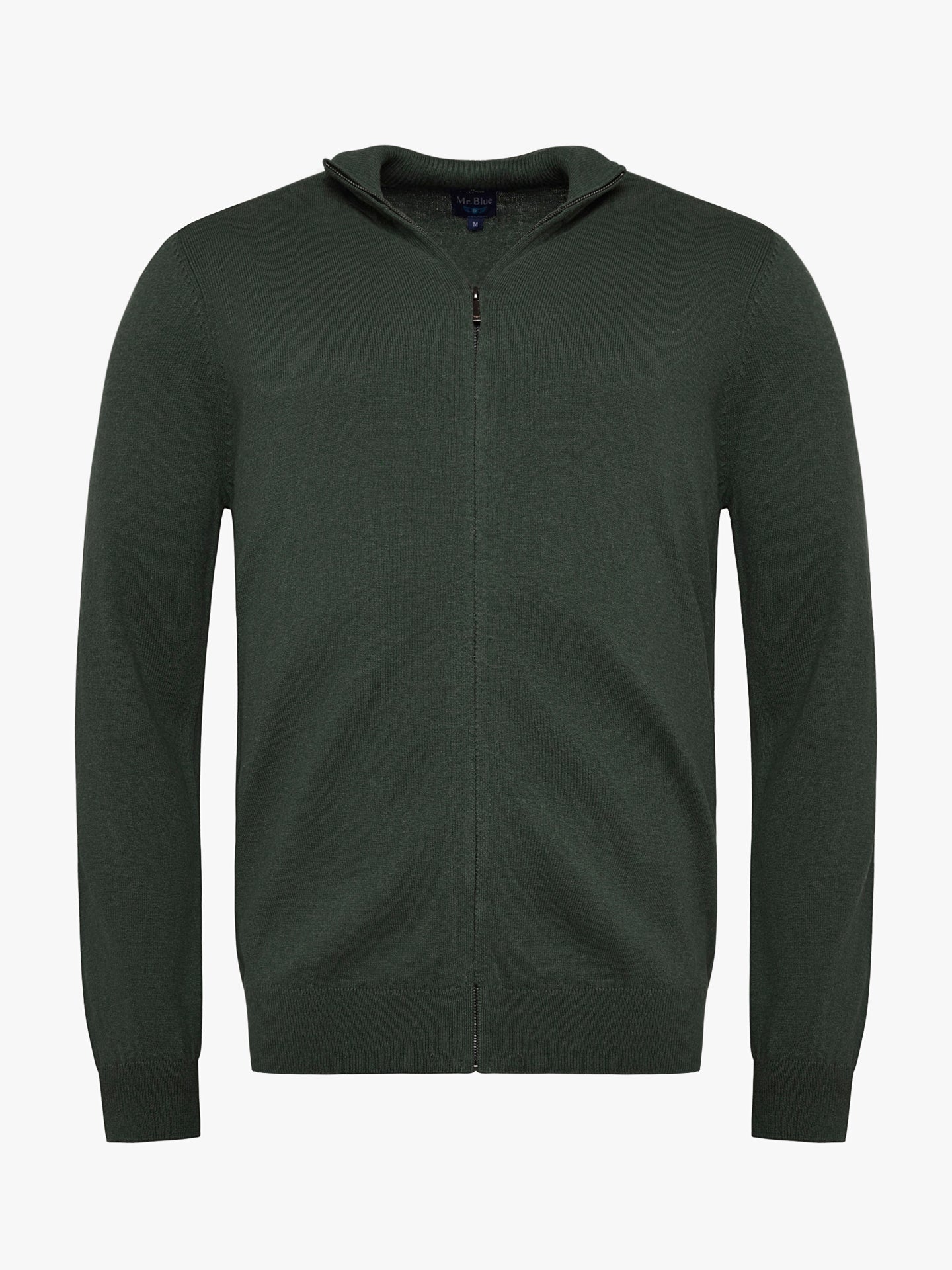 Jersey de cachemira verde fino Mr. Blue