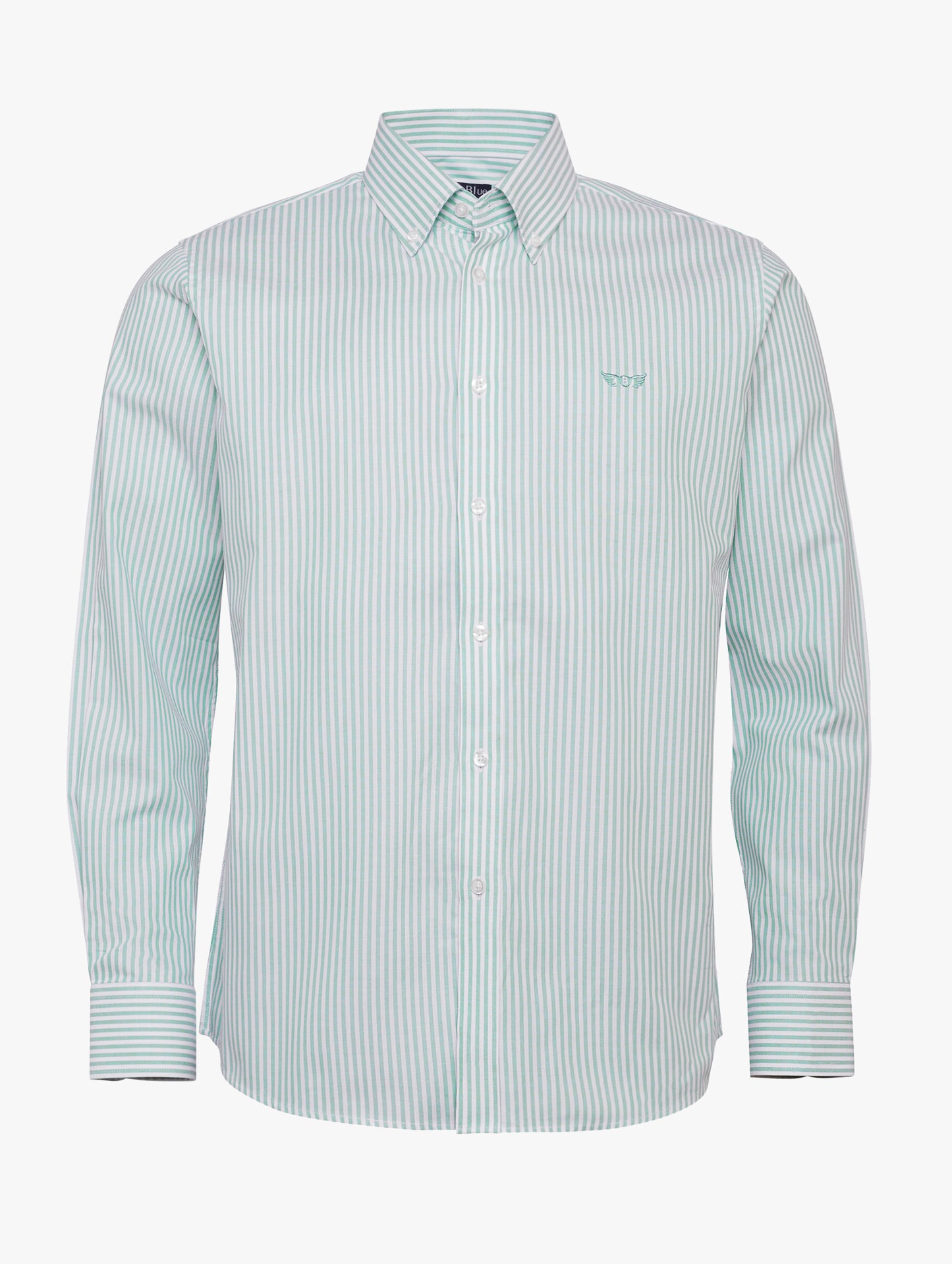 Regular Fit Oxford Green Mr. Blue Shirt