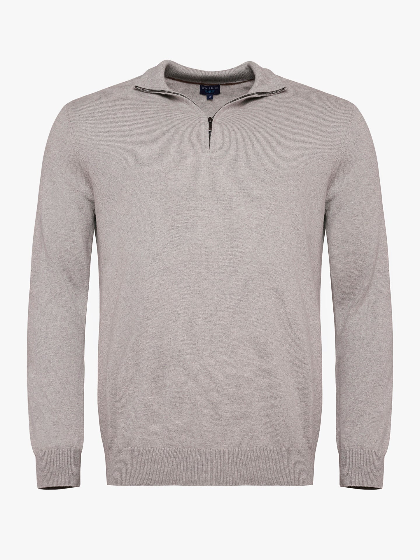 Mr. Blue Thin Gray Cashmere Pullover