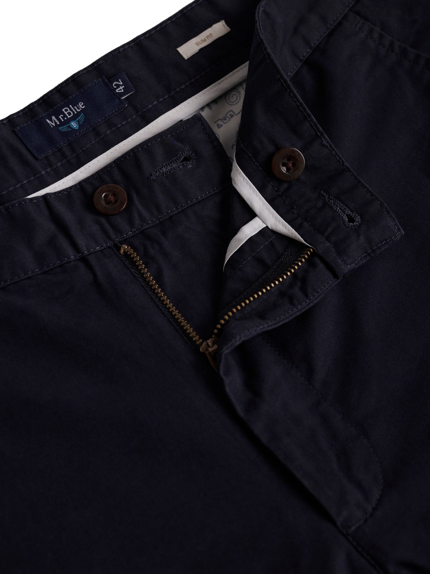 Chinos de sarga de corte slim de Mr. Blue