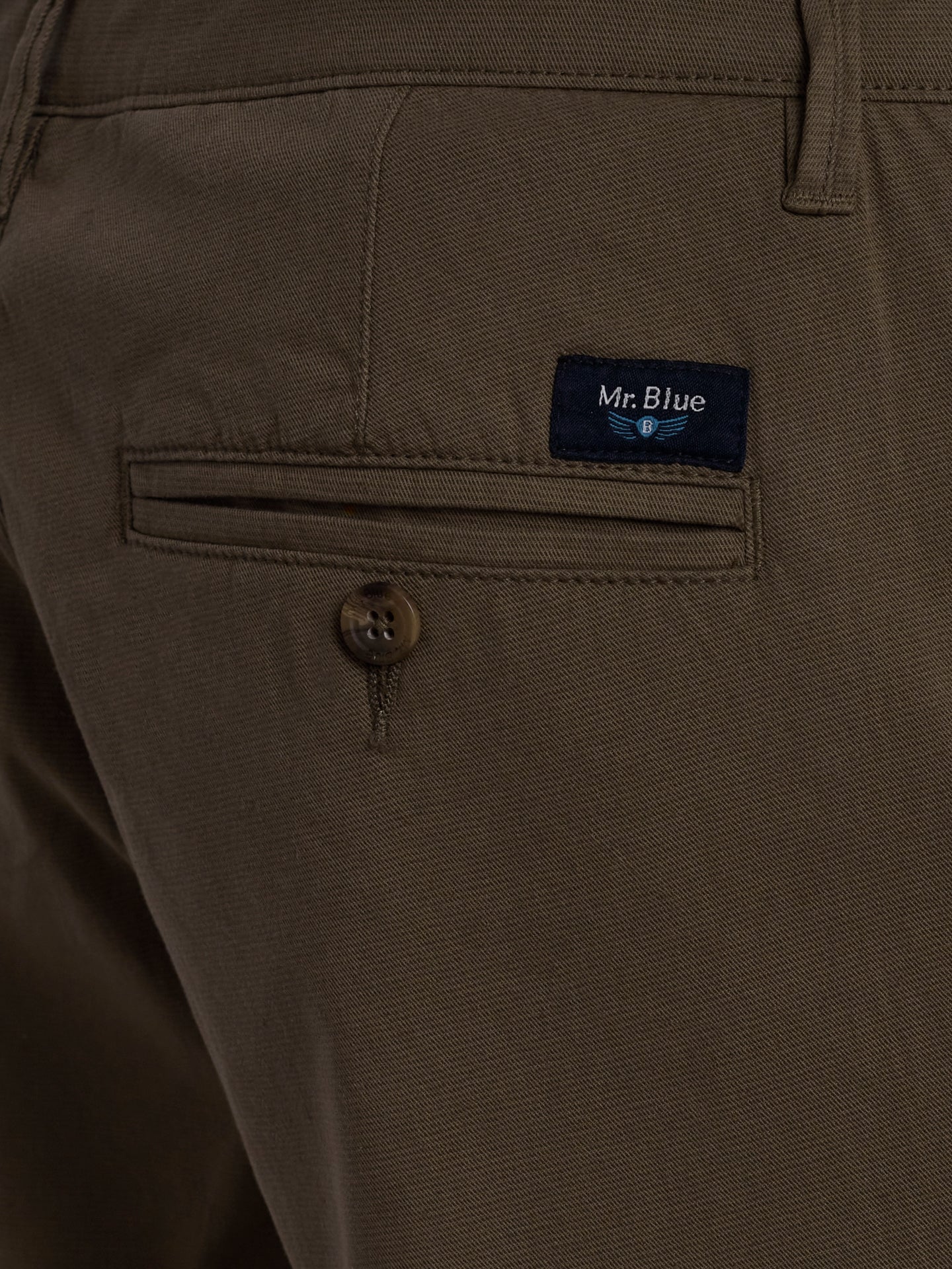 Pantalón chino azul de corte slim de Mr. Blue