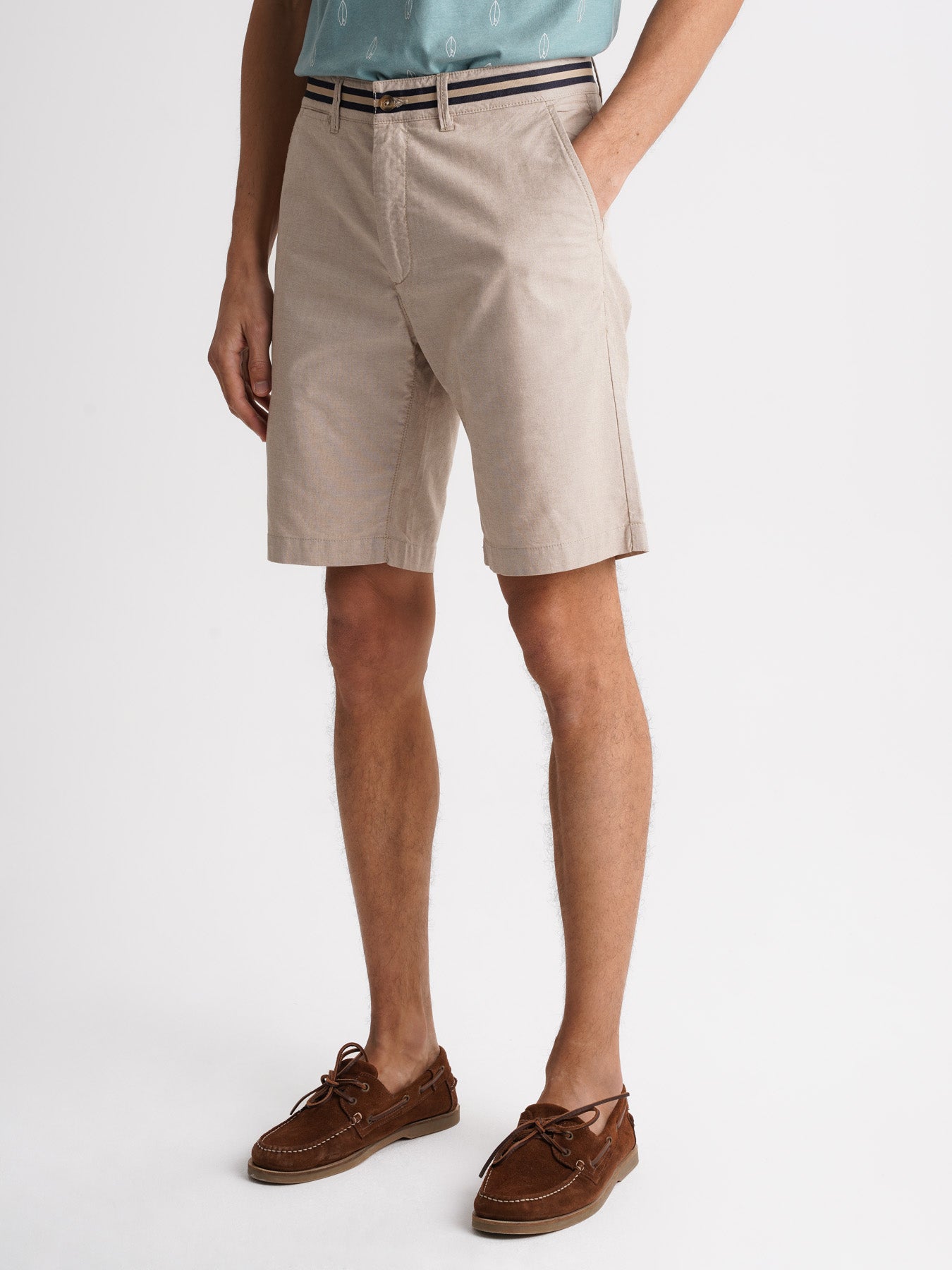 Regular Fit Beige Mr. Blue Shorts