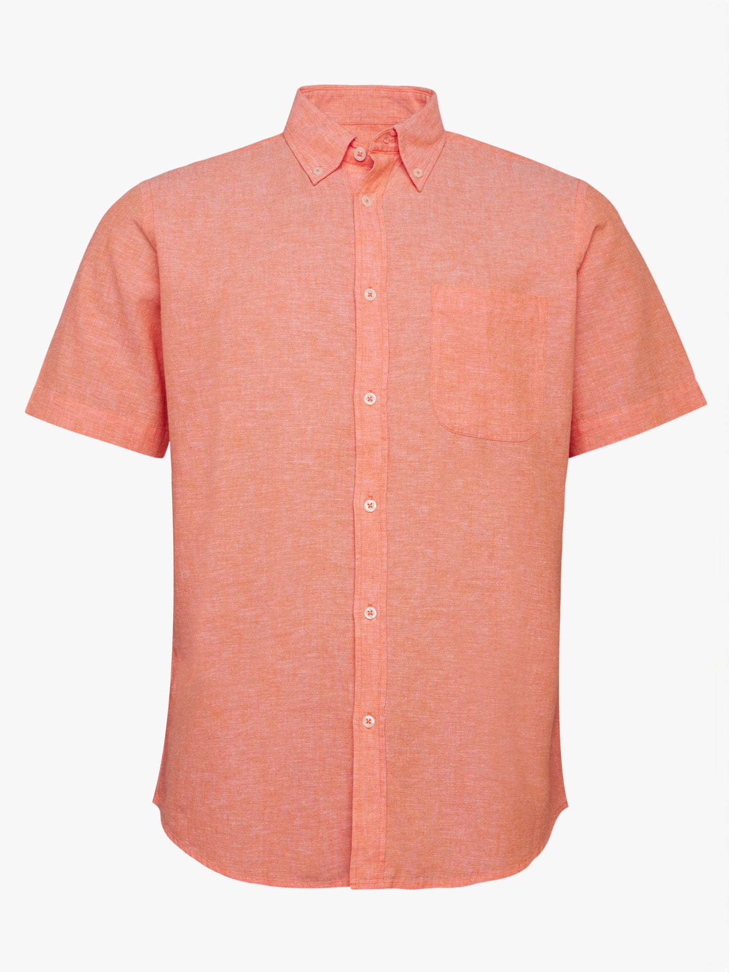 Regular Fit Orange Linen Shirt Mr. Blue