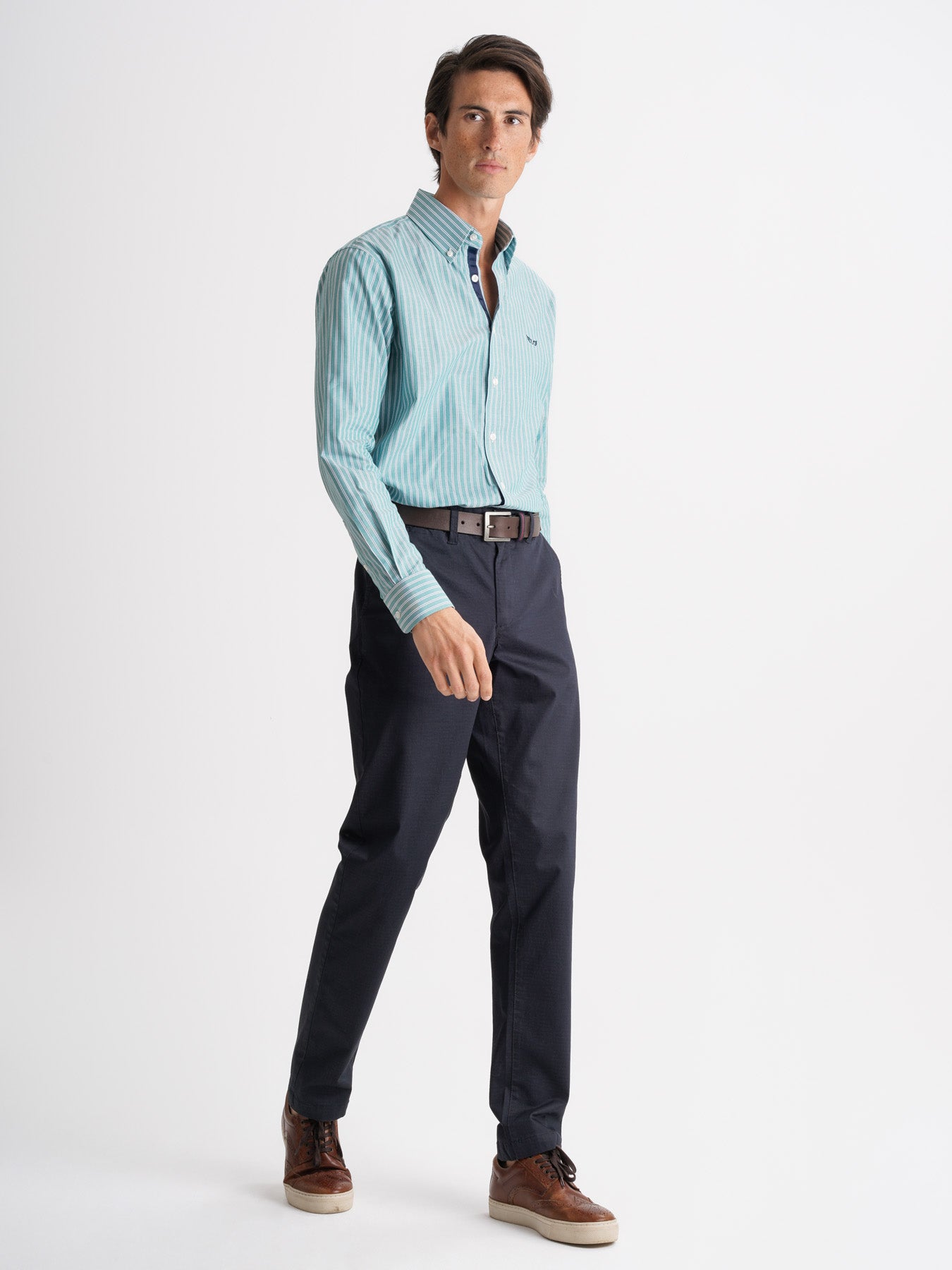 Mr. Blue Regular Fit Oxford Blue Shirt