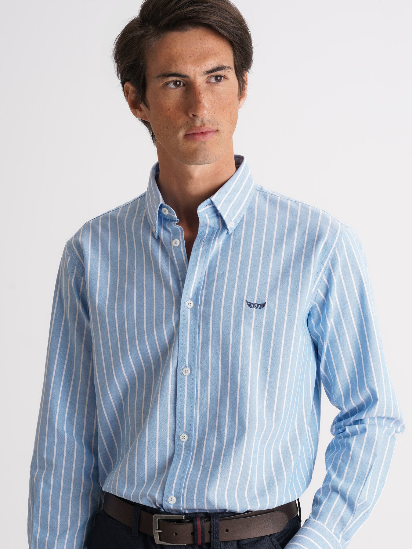 Mr. Blue Regular Fit Oxford Blue Shirt