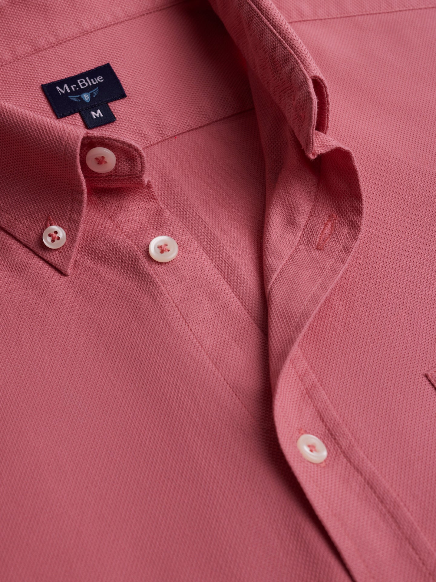 Camisa Regular Fit Estruturada Rosa Mr. Blue
