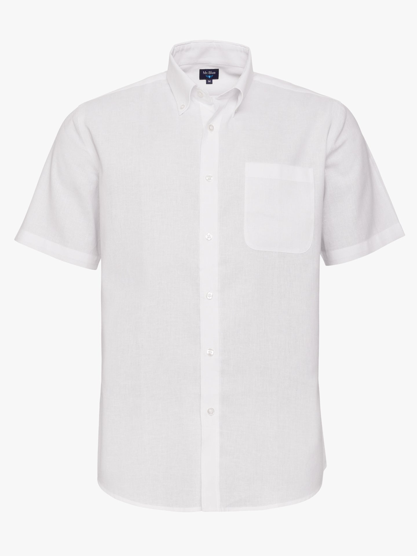 Camisa Regular Fit Linho Branca Mr. Blue