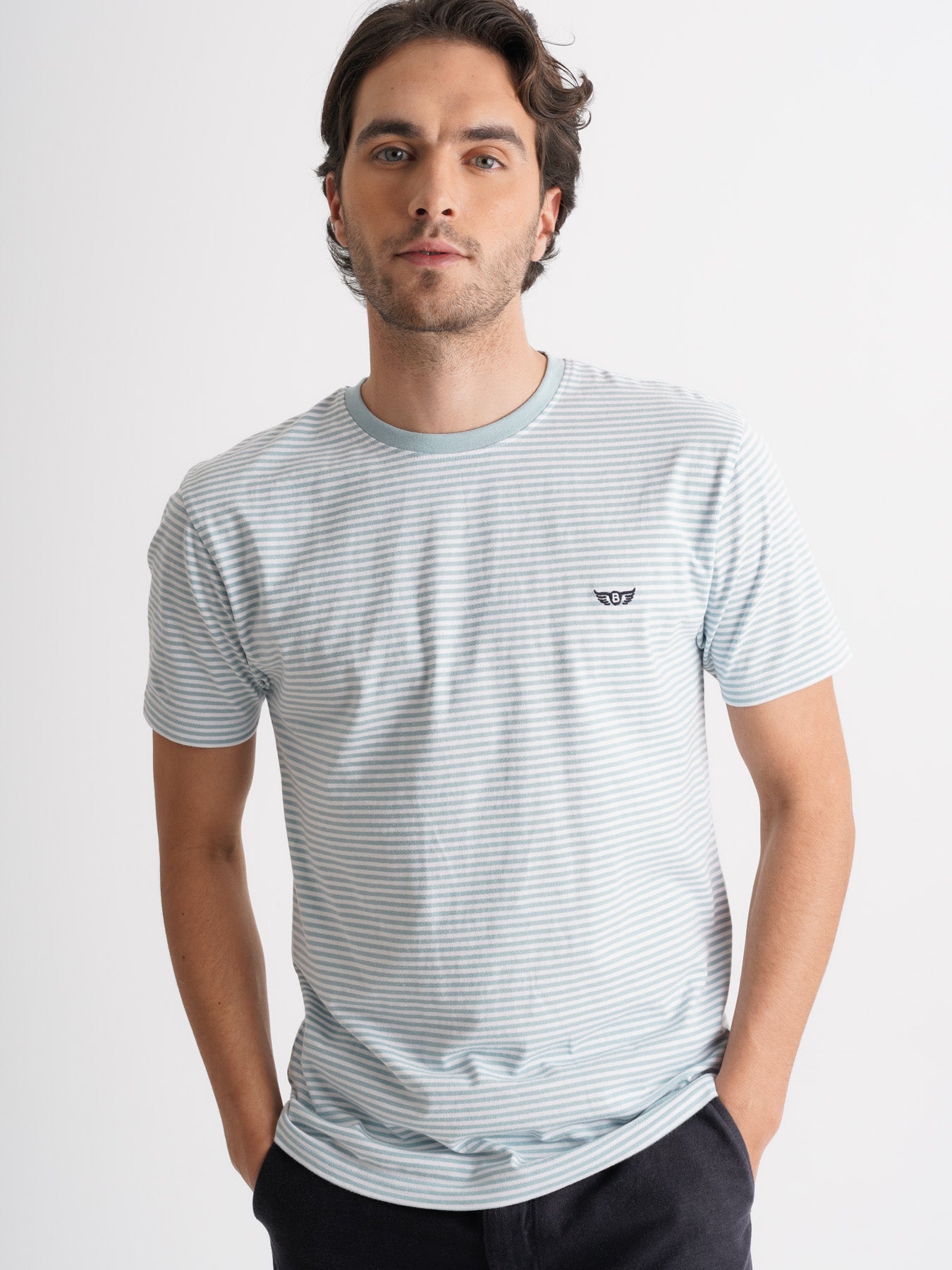 Mr. Blue Camiseta 100% Algodón Azul