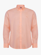 Camisa Regular Fit Herringbone Laranja Mr. Blue