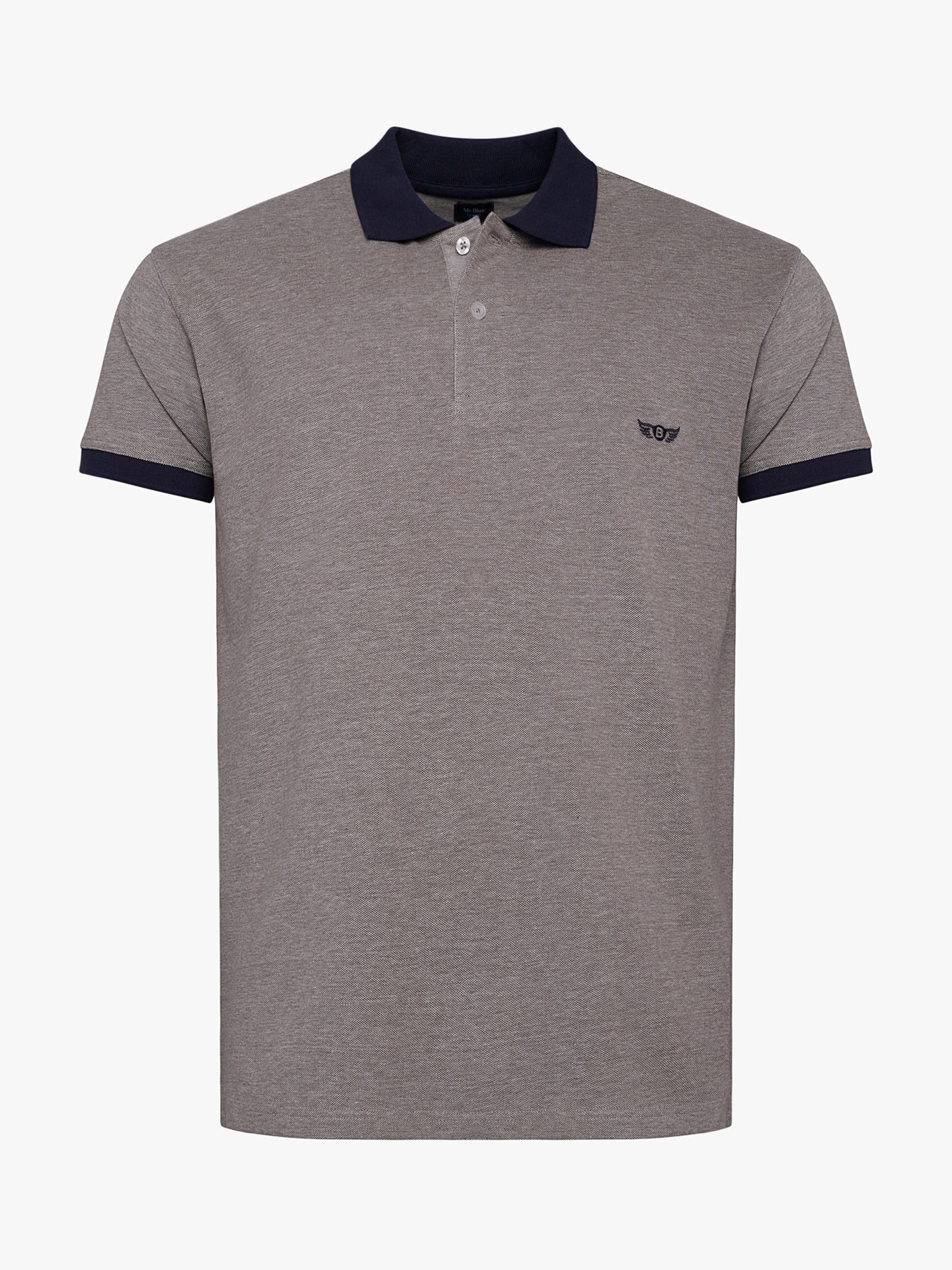 Polo Regular Fit Piquet Castanho Mr. Blue
