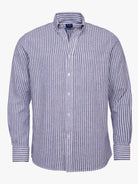 Camisa Regular Fit Lino Azul Mr. Blue